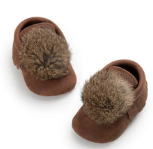 Load image into Gallery viewer, Girl Baby Moccasins Soft Moccs Shoes