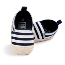 Load image into Gallery viewer, Blue Striped Baby Boy Shoes