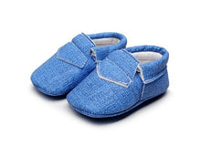 Load image into Gallery viewer, Denim Baby Moccasins Shoes